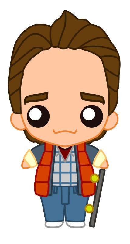 Zurück in die Zukunft Pokis Minifigur Marty McFly 6 cm