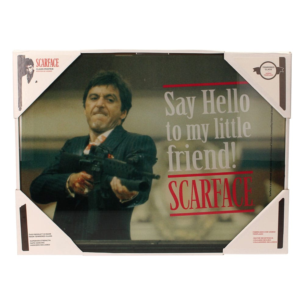 Scarface Glasposter Say Hello 40 x 30 cm