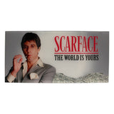Scarface Glasposter The World Is Yours (Grey Background) 60 x 30 cm