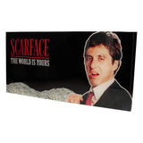Scarface Glasposter The World Is Yours (Black Background) 60 x 30 cm