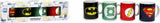 DC Comics Keramik Mini-Kaffeetassen Logos 8 cm Set (4)