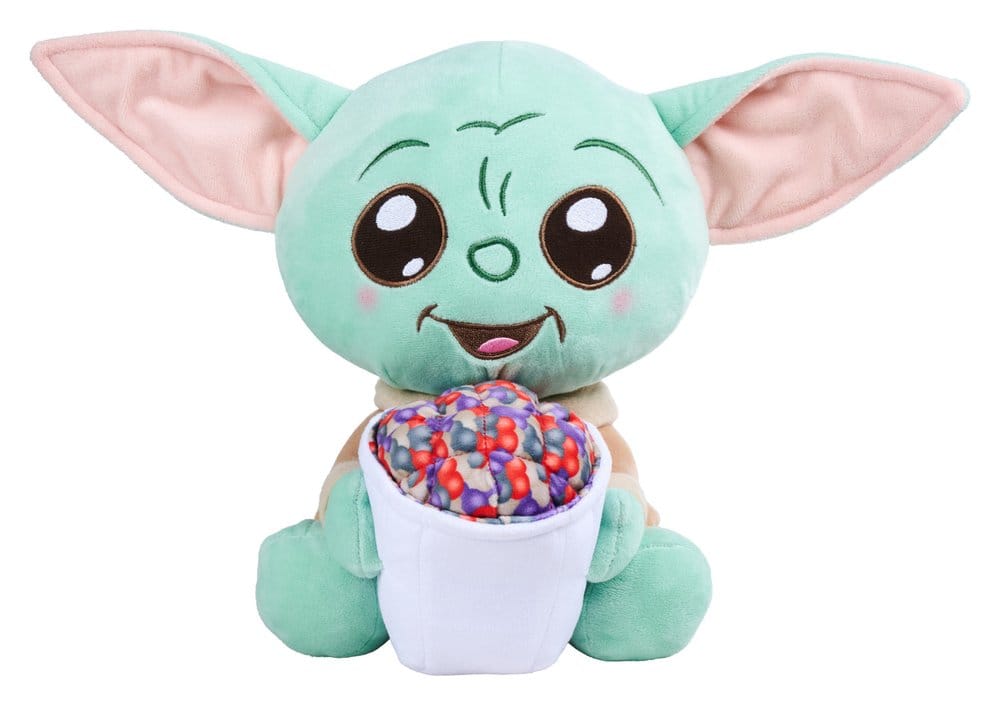 Star Wars Mandalorian Plüschfigur Grogu mit Popcorn 25 cm