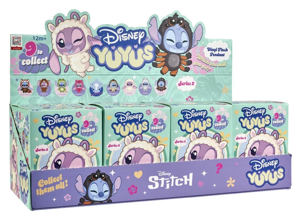 Disney YuYus Plüsch Schlüsselanhänger Wave 2 Stitch & Angel 13 cm Blindbox Display (8)