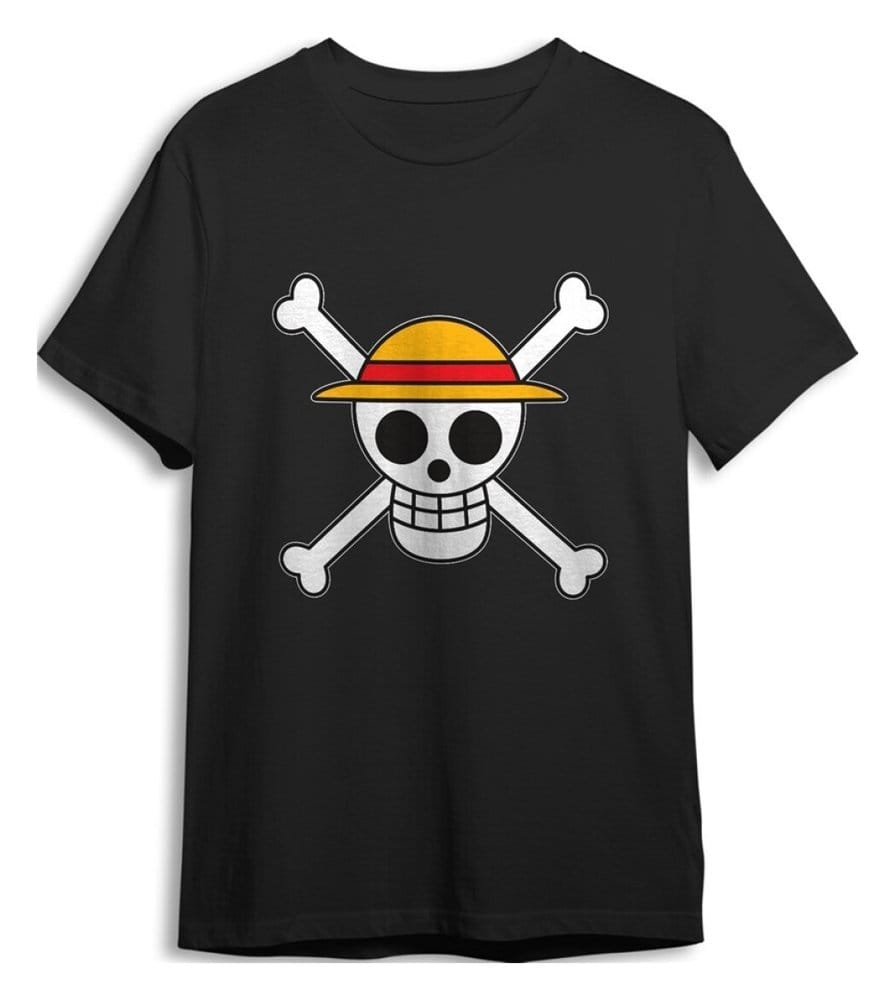 One Piece T-Shirt Skull Schwarz Größe L