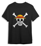 One Piece T-Shirt Skull Schwarz Größe S