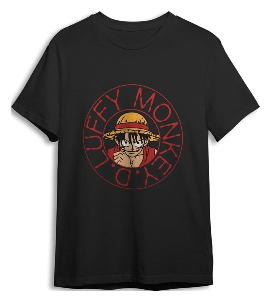 One Piece T-Shirt Monkey D. Ruffy Schwarz Größe XL