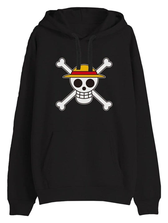 One Piece Sweater Skull Schwarz Größe M