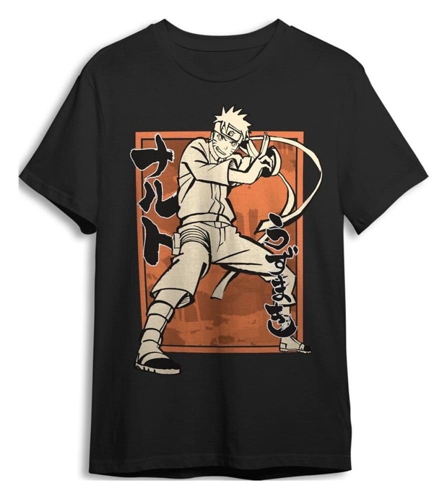 Naruto Shippuden T-Shirt Pose Black Größe L