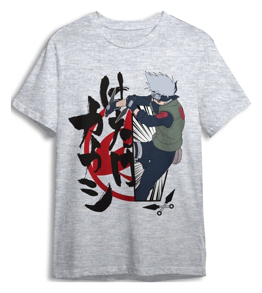Naruto T-Shirt Kakashi Grey Größe XL