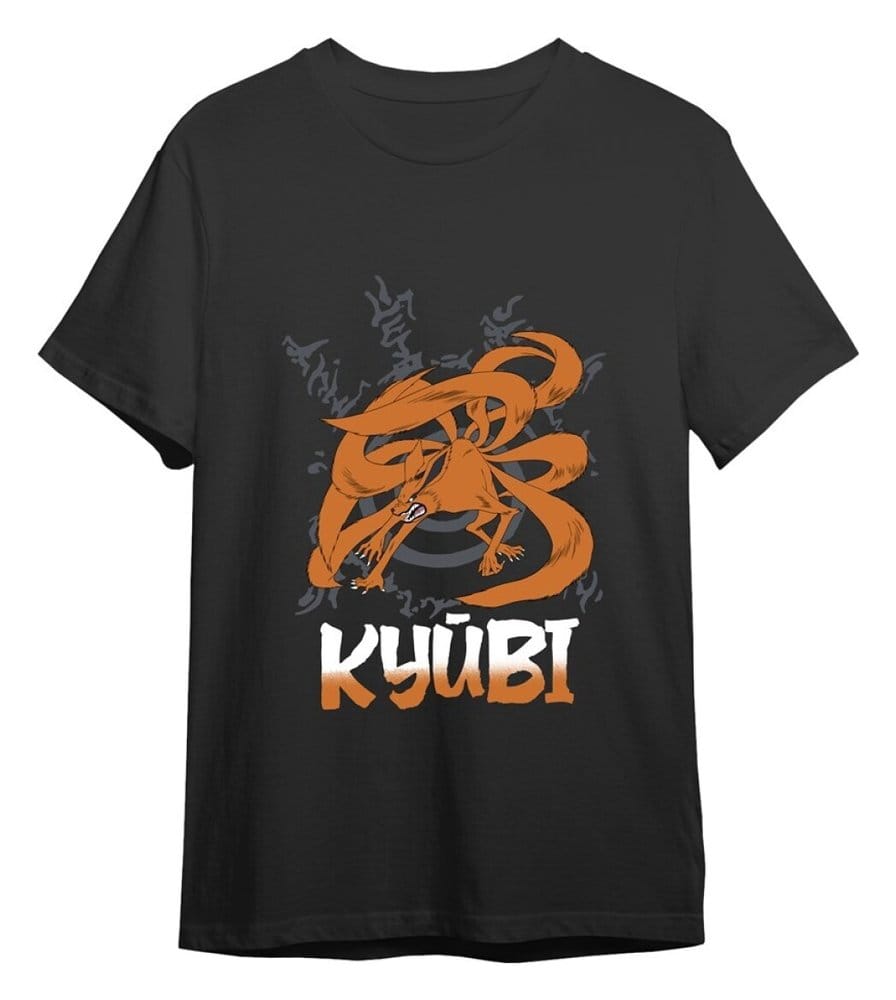 Naruto T-Shirt Kyubi Black Größe L