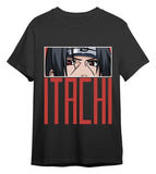 Naruto Shippuden T-Shirt Itachi Eyes Black Größe XXL