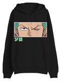 One Piece Sweater Roronoa Zoro Eyes Schwarz Größe XL