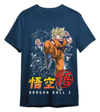 Dragon Ball Z T-Shirt Goku Super Saiyan Jeansblau Größe M