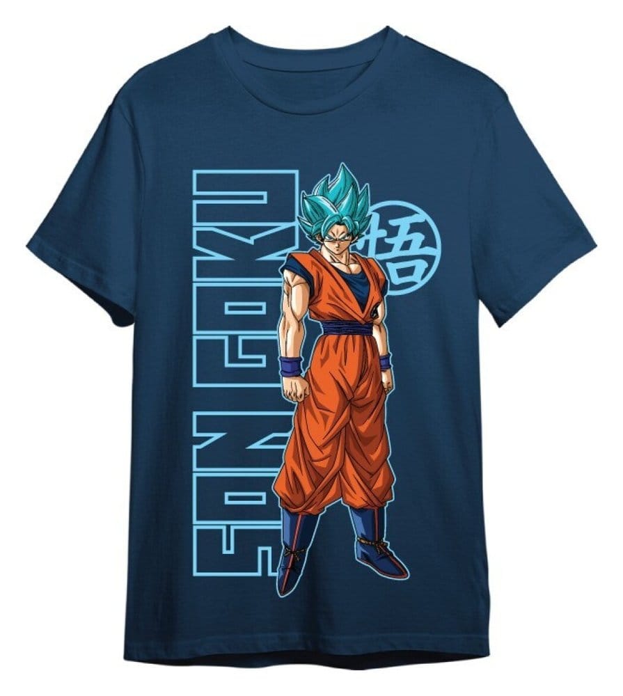 Dragon Ball Super T-Shirt Goku Super Saiyan Blue Jeansblau Größe M