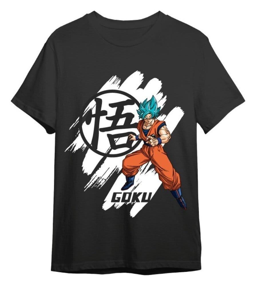 Dragon Ball Super T-Shirt Goku Super Saiyan Blue Schwarz Größe S