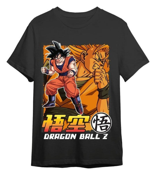 Dragon Ball Z T-Shirt Goku & Super Saiyan Schwarz Größe XXL