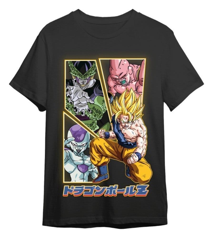 Dragon Ball Z T-Shirt Villains & Goku Schwarz Größe L