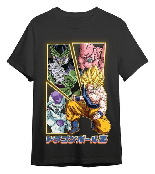 Dragon Ball Z T-Shirt Villains & Goku Schwarz Größe L