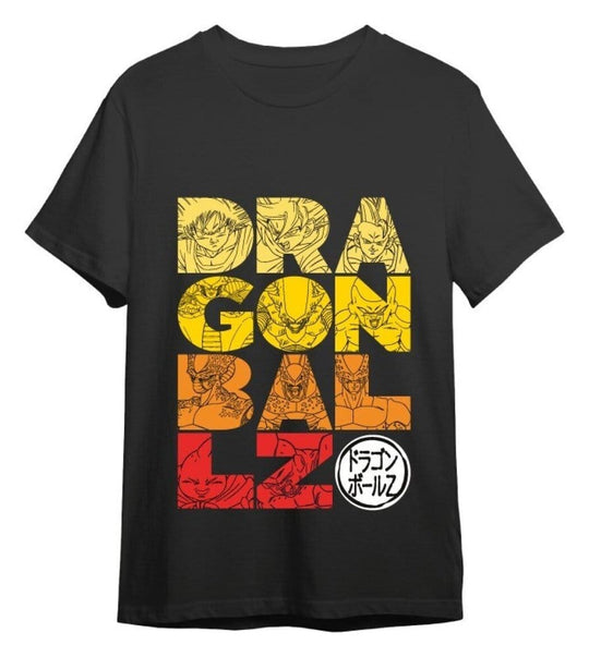 Dragon Ball T-Shirt Letters Schwarz