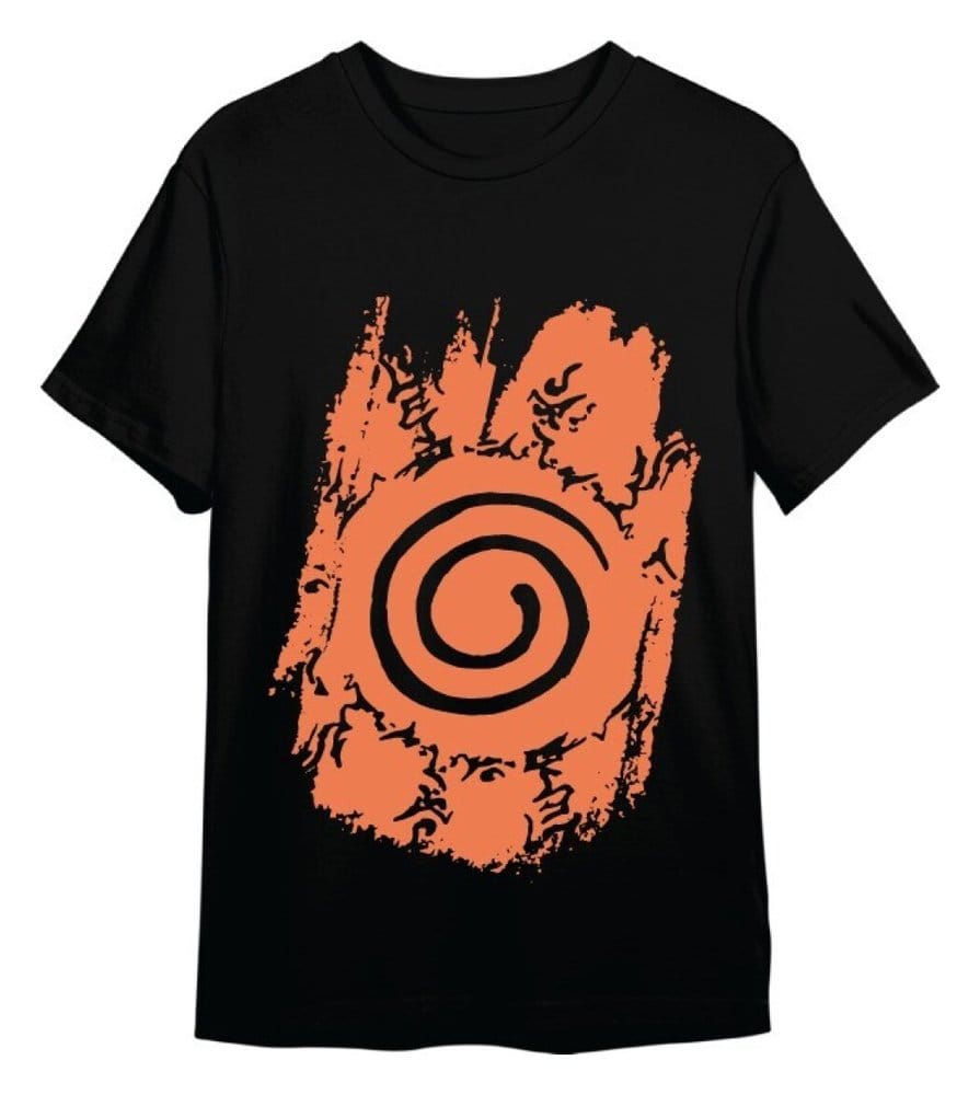 Naruto Shippuden T-Shirt Retro Logo Schwarz Größe L