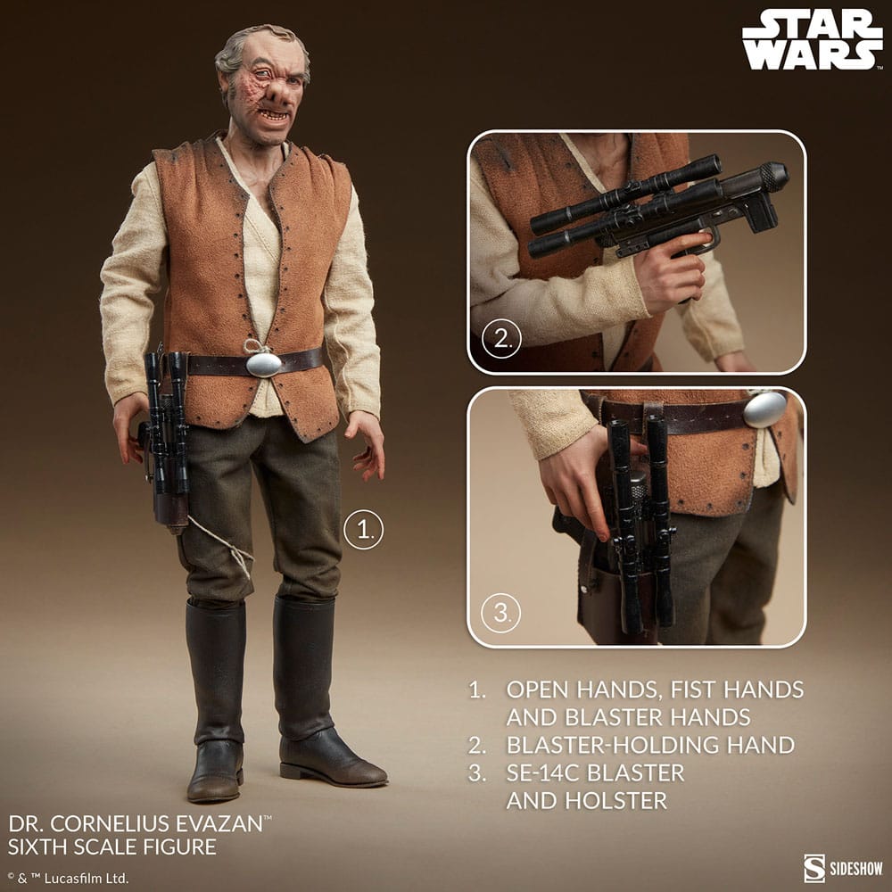 Star Wars Episode IV Scum & Villainy Actionfigur 1/6 Doctor Cornelius Evazan 30 cm