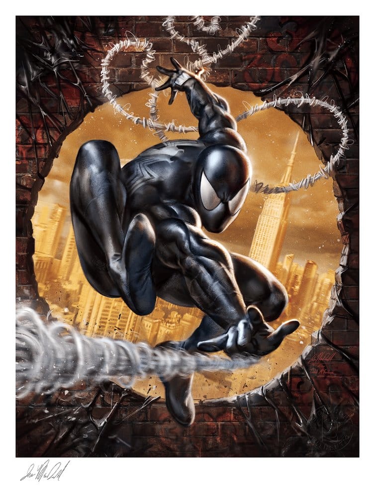 Marvel Kunstdruck The Amazing Spider-Man #300 Tribute (Black High-Gloss Variant) 41 x 61 cm - ungerahmt