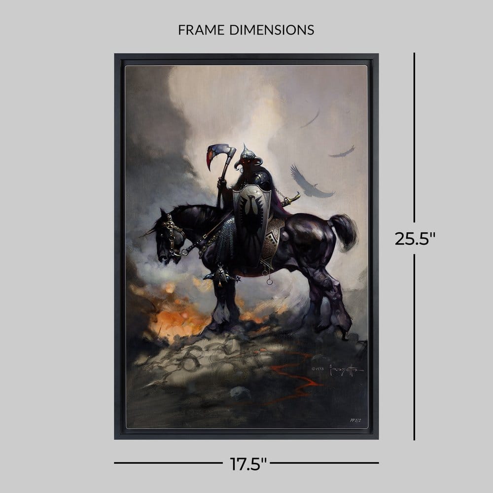 Frank Frazetta Kunstdruck Death Dealer I Rainbow Lava Holofoil 61 x 41 cm - ungerahmt