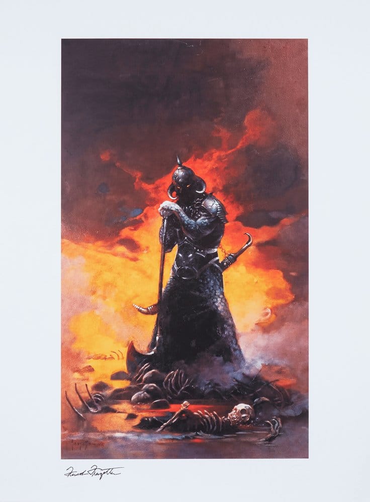 Frank Frazetta Kunstdruck Death Dealer III (Revised) Rainbow Lava Holofoil 41 x 61 cm - ungerahmt