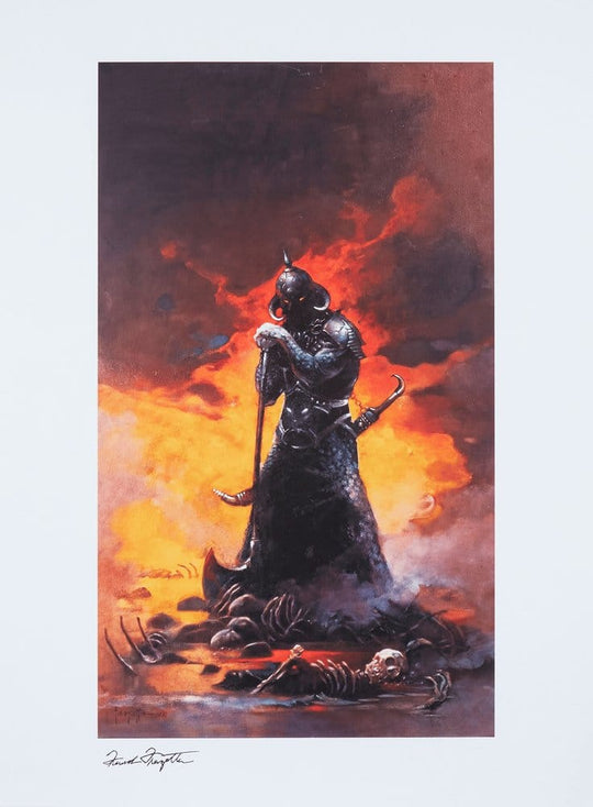 Frank Frazetta Kunstdruck Death Dealer III (Revised) Rainbow Lava Holofoil 41 x 61 cm - ungerahmt