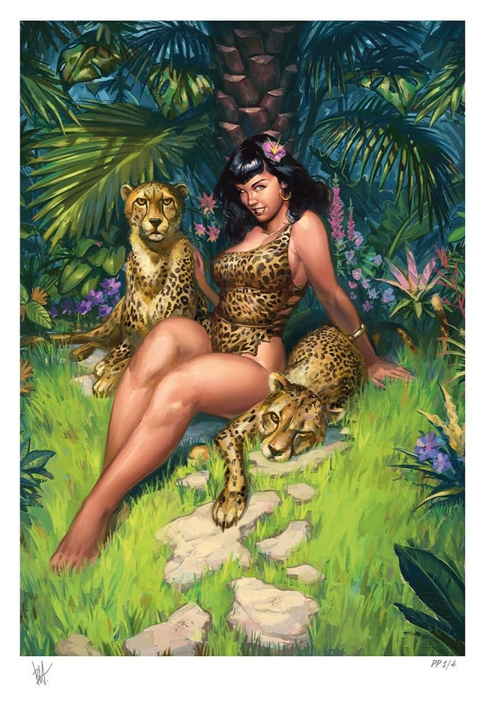 Bettie Page Kunstdruck Jungle Bettie 46 x 61 cm - ungerahmt