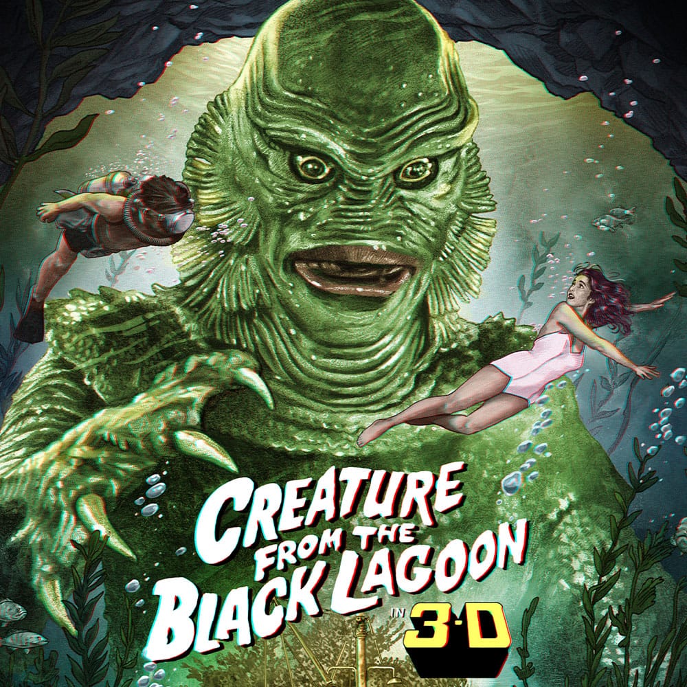 Der Schrecken vom Amazonas Kunstdruck Creature from the Black Lagoon (3D Variant) by Ruiz Burgos 61 x 46 cm - ungerahmt