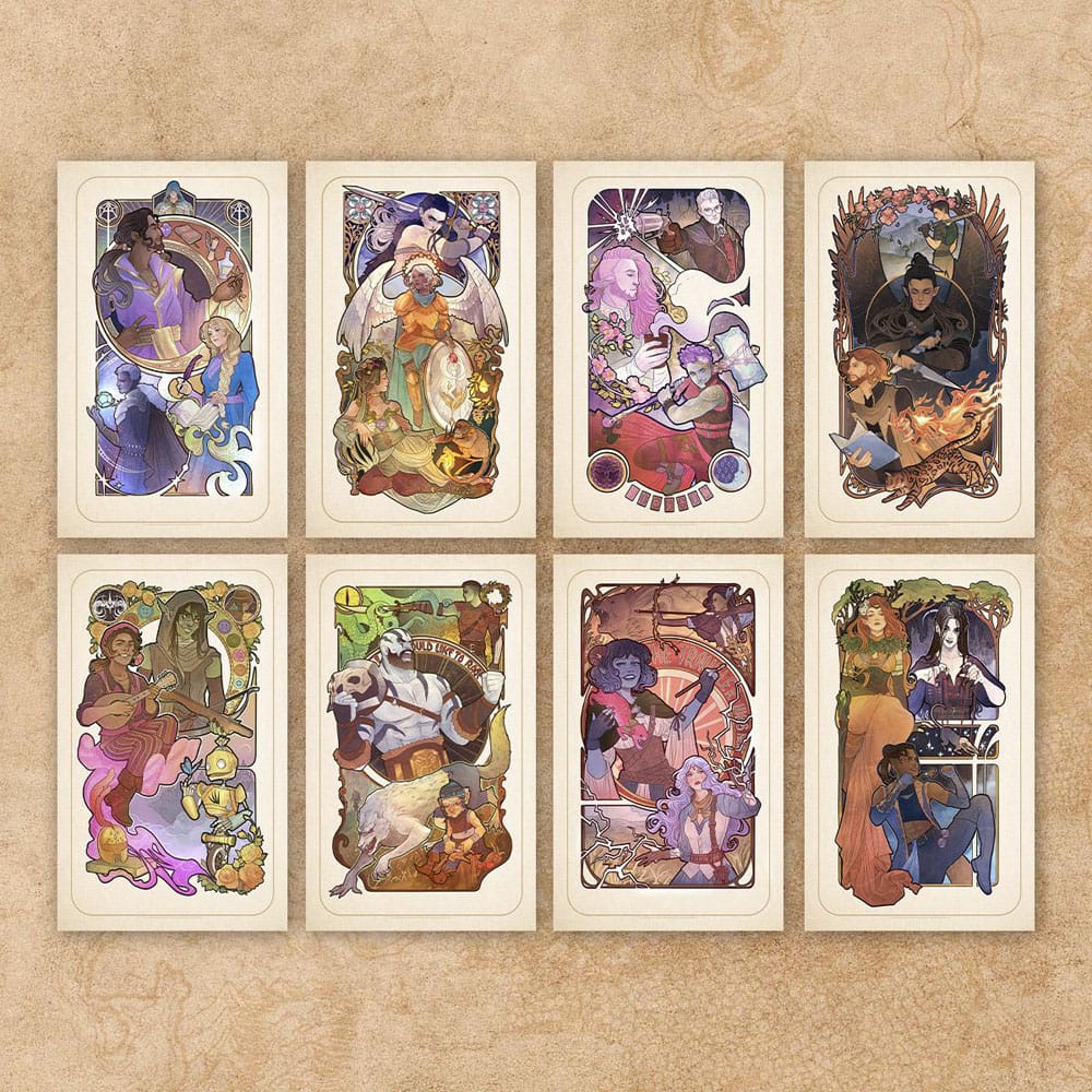 Critical Role Kunstdruck 10th Anniversary Art Nouveau Illustrations 46 x 28 cm - ungerahmt (8er-Set)