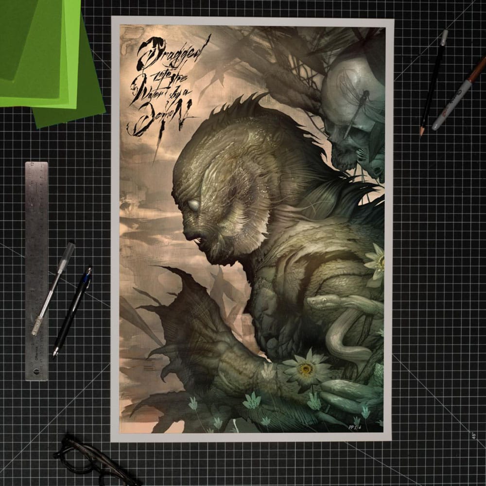 Der Schrecken vom Amazonas Kunstdruck Creature from the Black Lagoon by Dan Quintana 61 x 41 cm - ungerahmt