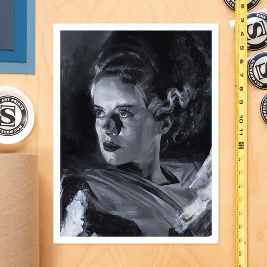 Frankensteins Braut Kunstdruck Bride of Frankenstein by Chris Valentine 41 x 31 cm - ungerahmt