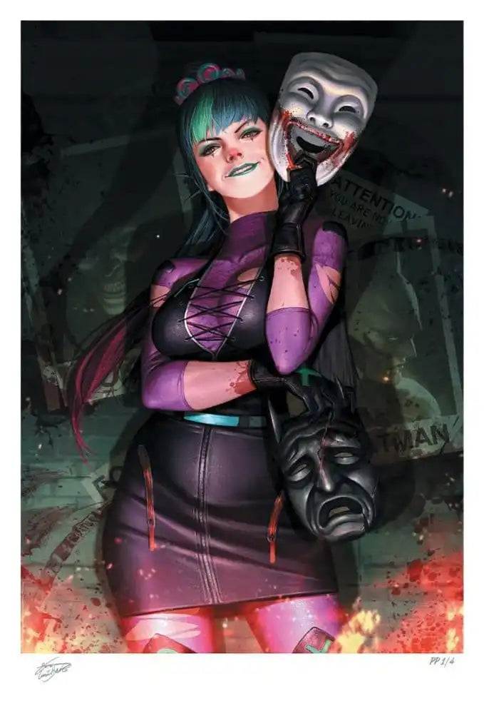 DC Comics Kunstdruck &nbsp;Punchline (The Joker 80th Anniversary 100-Page Super Spectacular #1 (2020)) 61 x 46 cm - ungerahmt