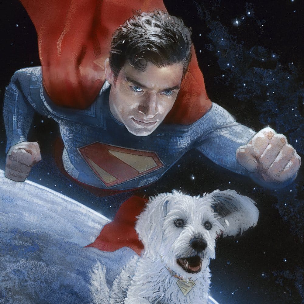 DC Comics Kunstdruck Superman and Krypto 46 x 61 cm - ungerahmt