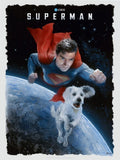 DC Comics Kunstdruck Superman and Krypto 46 x 61 cm - ungerahmt