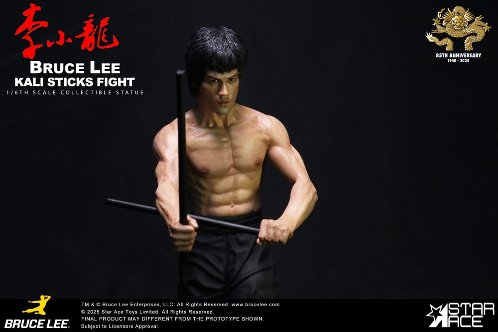 Der Mann mit der Todeskralle My Favourite Movie Statue 1/6 Bruce Lee Kali Sticks Fight Deluxe Basement  Version 30 cm