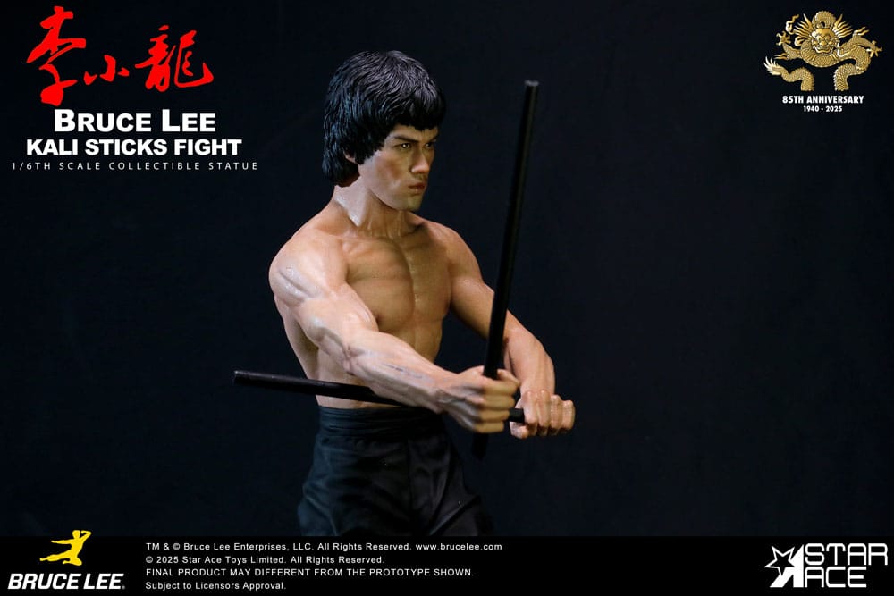 Der Mann mit der Todeskralle My Favourite Movie Statue 1/6 Bruce Lee Kali Sticks Fight Deluxe Basement  Version 30 cm