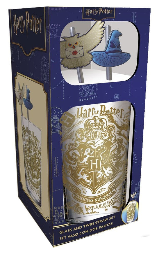 Harry Potter Glas Tumbler mit Trinkhalmen Magic &amp; Mayhem 485 ml