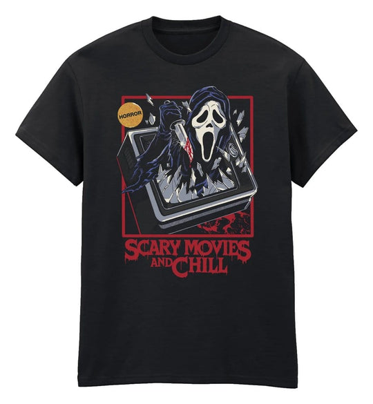 Steven Rhodes T-Shirt Scary Movies And Chill Black Größe XL