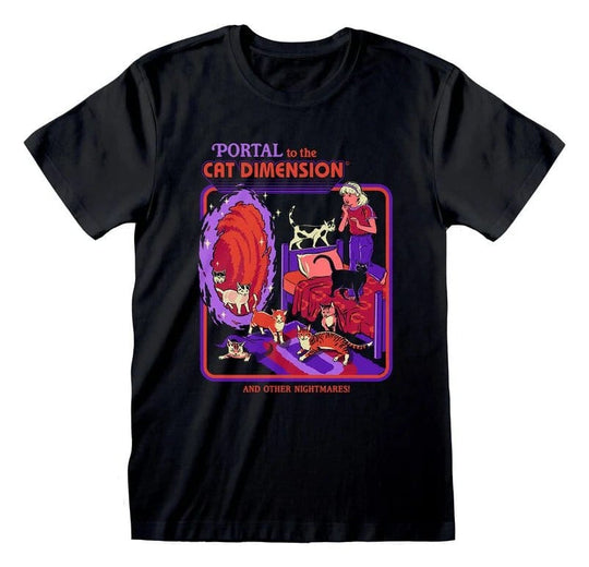 Steven Rhodes T-Shirt Cat Dimension Black Größe XXL