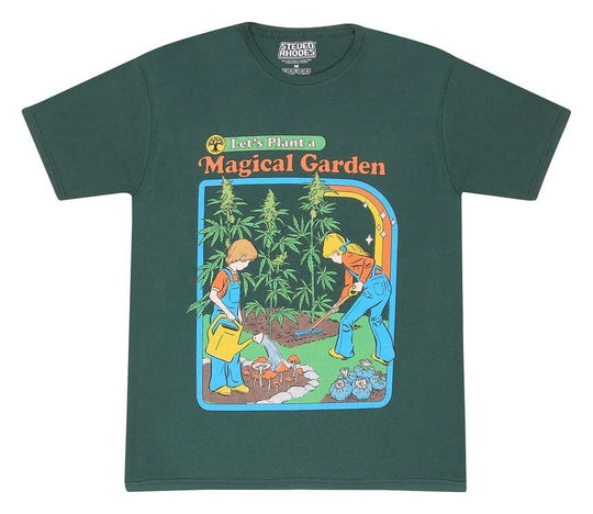 Steven Rhodes T-Shirt Let's Plant A Magical Garden Green Größe S