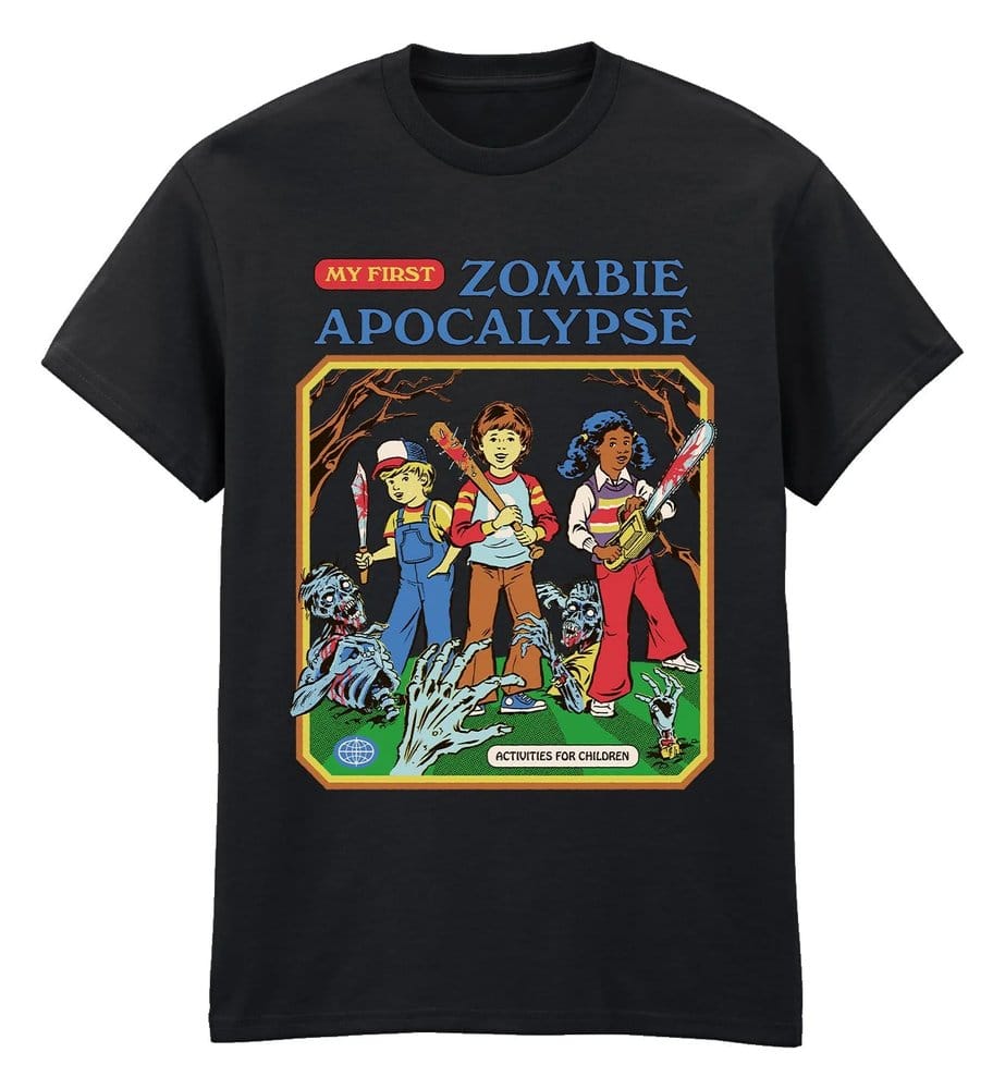 Steven Rhodes T-Shirt Zombie Apocalypse Basic Black Größe S