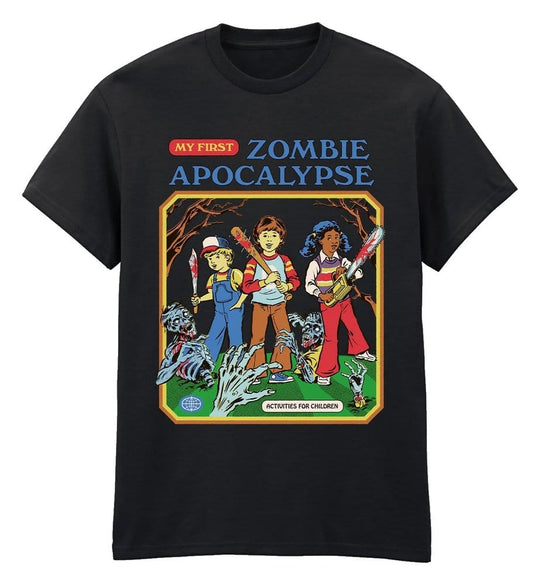 Steven Rhodes T-Shirt Zombie Apocalypse Basic Black Größe S