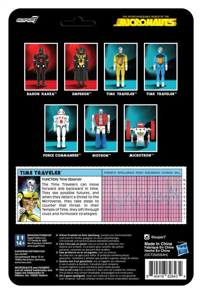 Micronauts ReAction+ Actionfigur Wave 03 Time Traveler (Translucent Yellow) 10 cm