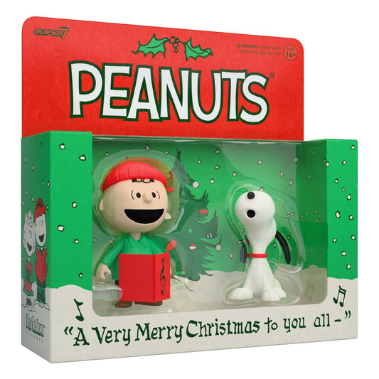 Peanuts ReAction Actionfiguren 2er-Pack Charlie Brown and Snoopy (Caroling) 10 cm