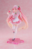 Hatsune Miku PVC Statue Newley Written Sakura Miku Japanese Cafe Ver. Reissue 18 cm