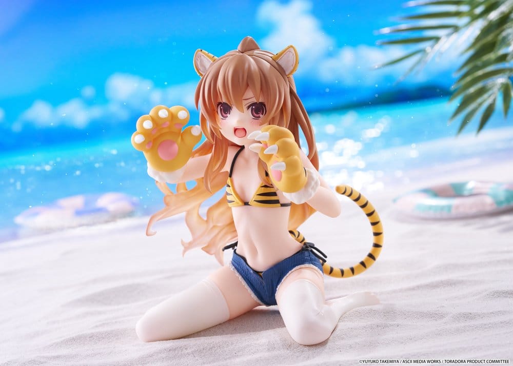 Toradora! Desktop Cute PVC Figur Taiga Aisaka (Tiger Costume Swimwear Ver.) 13 cm