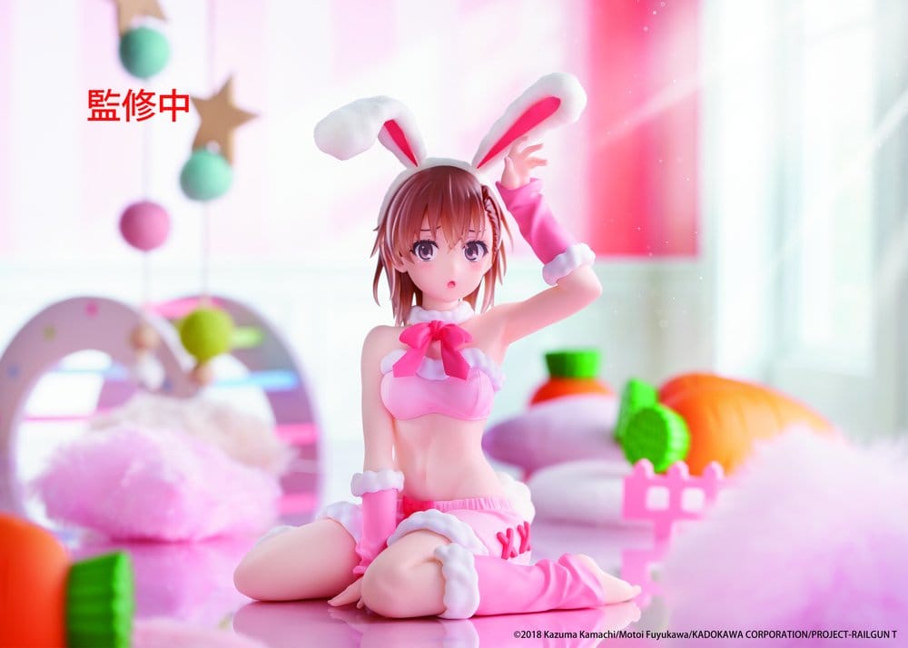 A Certain Scientific Railgun Moflock PVC Figur Mikoto Misaka (Fluffy Bunny Ver.) 13 cm